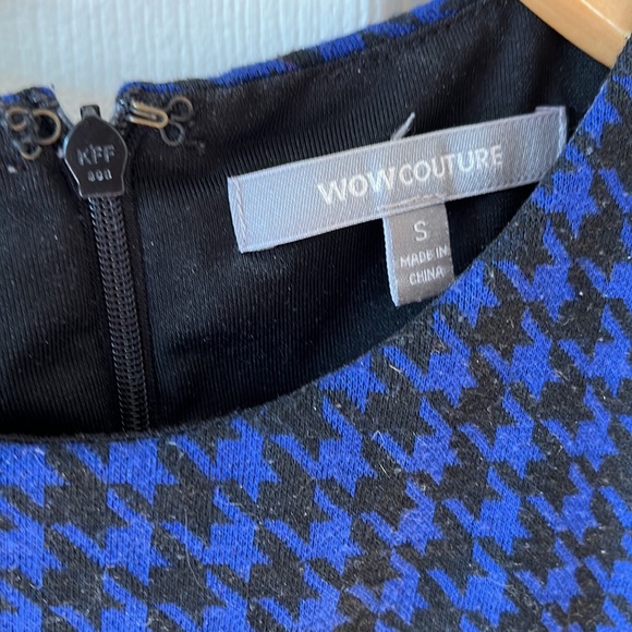 Blue houndstooth work dress - Picture 3 of 3